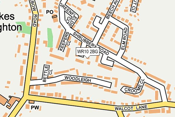 WR10 2BG map - OS OpenMap – Local (Ordnance Survey)