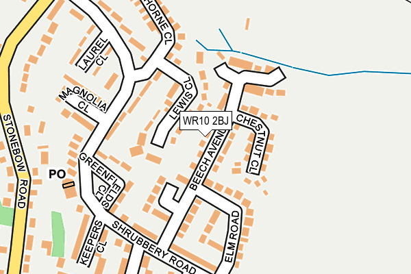 WR10 2BJ map - OS OpenMap – Local (Ordnance Survey)