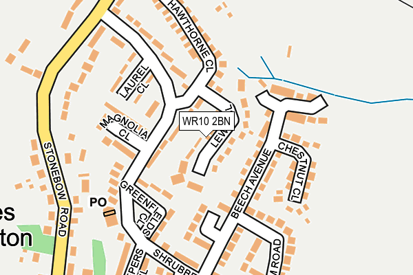 WR10 2BN map - OS OpenMap – Local (Ordnance Survey)