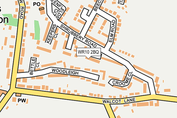 WR10 2BQ map - OS OpenMap – Local (Ordnance Survey)