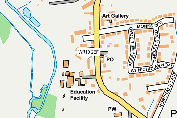 WR10 2EF map - OS OpenMap – Local (Ordnance Survey)