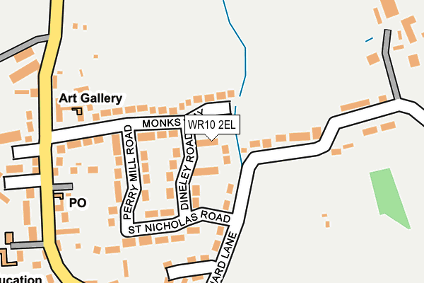 WR10 2EL map - OS OpenMap – Local (Ordnance Survey)