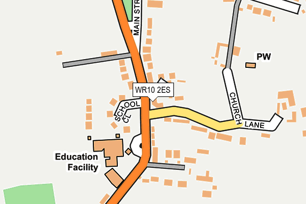 WR10 2ES map - OS OpenMap – Local (Ordnance Survey)