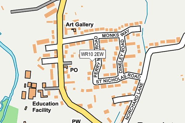 WR10 2EW map - OS OpenMap – Local (Ordnance Survey)