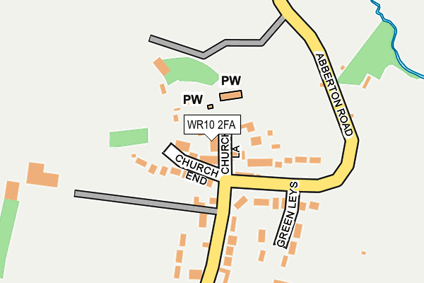 WR10 2FA map - OS OpenMap – Local (Ordnance Survey)