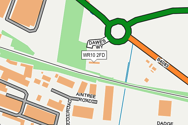 WR10 2FD map - OS OpenMap – Local (Ordnance Survey)