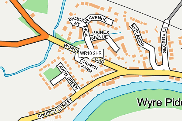 WR10 2HR map - OS OpenMap – Local (Ordnance Survey)