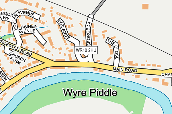 WR10 2HU map - OS OpenMap – Local (Ordnance Survey)