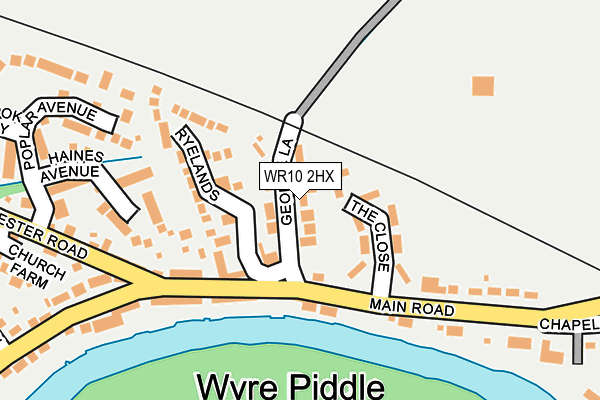 WR10 2HX map - OS OpenMap – Local (Ordnance Survey)