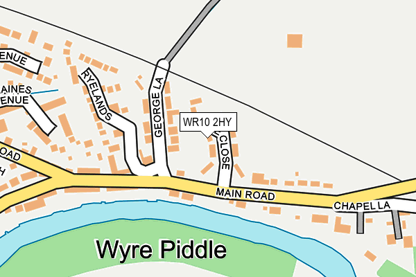 WR10 2HY map - OS OpenMap – Local (Ordnance Survey)