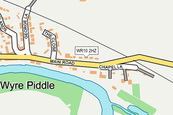 WR10 2HZ map - OS OpenMap – Local (Ordnance Survey)