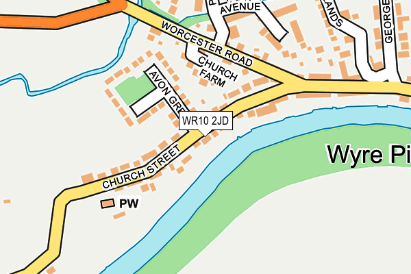 WR10 2JD map - OS OpenMap – Local (Ordnance Survey)