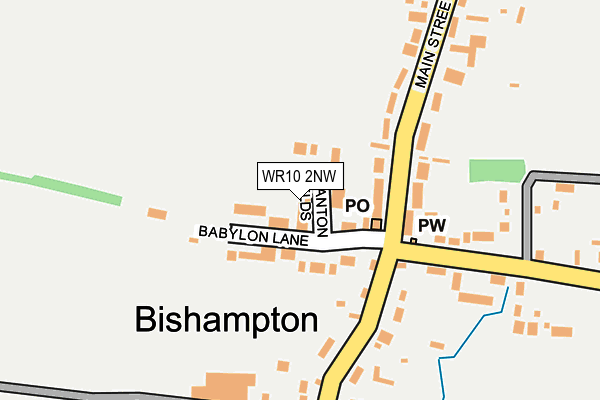 WR10 2NW map - OS OpenMap – Local (Ordnance Survey)