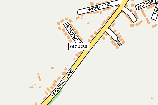 WR10 2QF map - OS OpenMap – Local (Ordnance Survey)