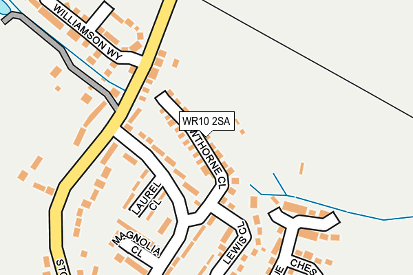 WR10 2SA map - OS OpenMap – Local (Ordnance Survey)