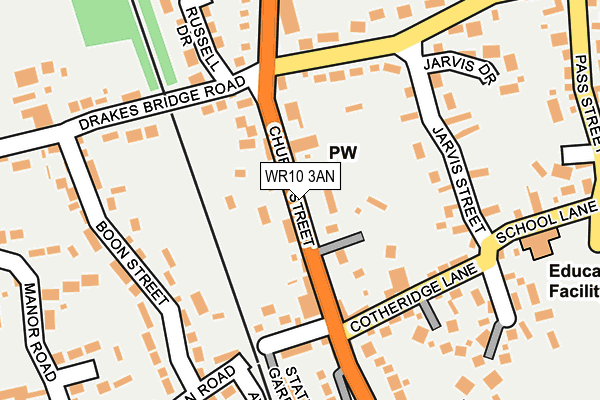 WR10 3AN map - OS OpenMap – Local (Ordnance Survey)
