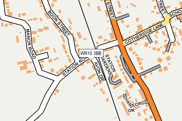 WR10 3BB map - OS OpenMap – Local (Ordnance Survey)