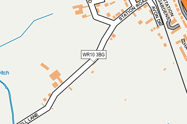 WR10 3BG map - OS OpenMap – Local (Ordnance Survey)
