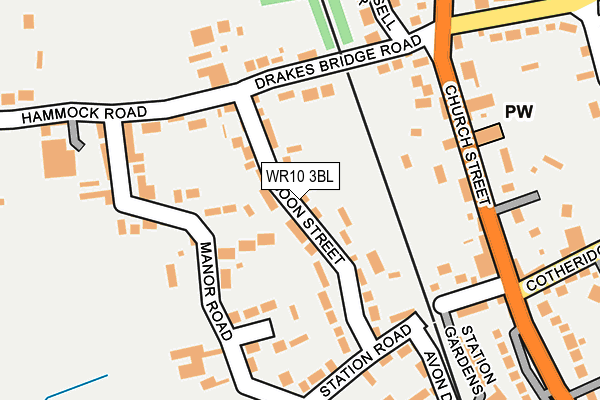 WR10 3BL map - OS OpenMap – Local (Ordnance Survey)