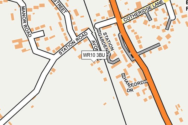 WR10 3BU map - OS OpenMap – Local (Ordnance Survey)