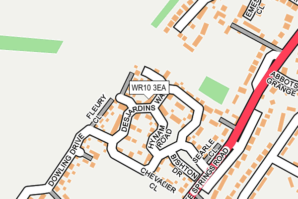 WR10 3EA map - OS OpenMap – Local (Ordnance Survey)