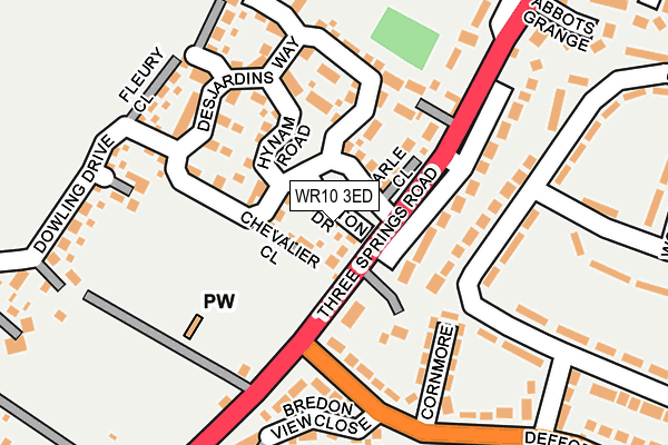 WR10 3ED map - OS OpenMap – Local (Ordnance Survey)