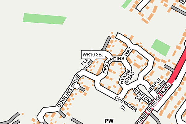 WR10 3EJ map - OS OpenMap – Local (Ordnance Survey)