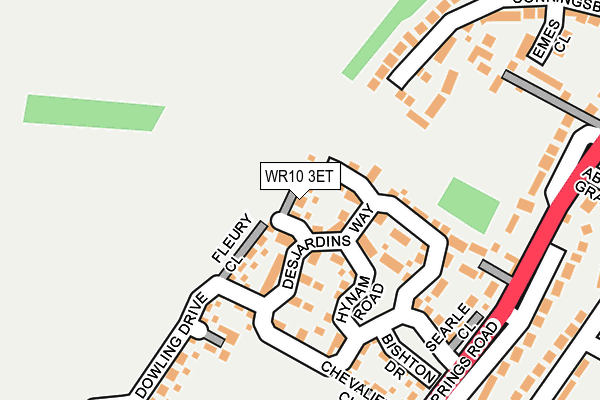 WR10 3ET map - OS OpenMap – Local (Ordnance Survey)