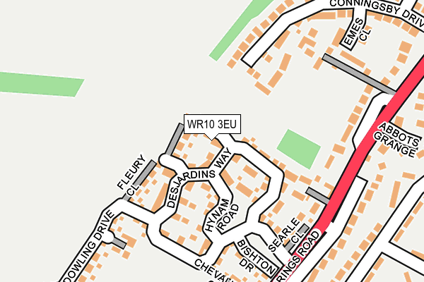 WR10 3EU map - OS OpenMap – Local (Ordnance Survey)