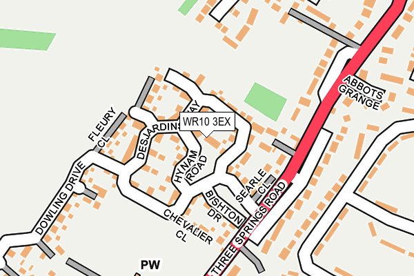 WR10 3EX map - OS OpenMap – Local (Ordnance Survey)