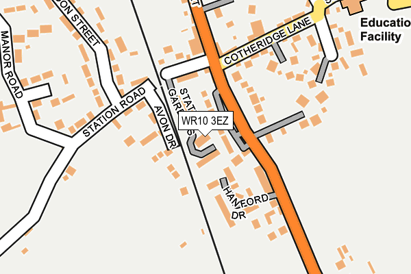 WR10 3EZ map - OS OpenMap – Local (Ordnance Survey)