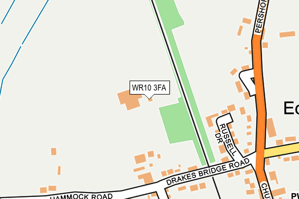 WR10 3FA map - OS OpenMap – Local (Ordnance Survey)