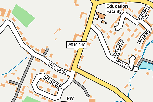WR10 3HS map - OS OpenMap – Local (Ordnance Survey)
