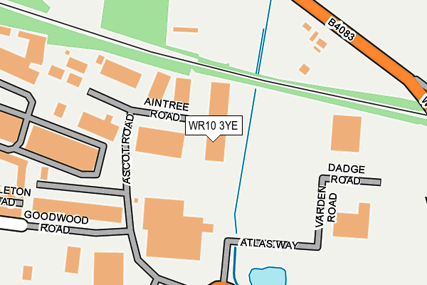 WR10 3YE map - OS OpenMap – Local (Ordnance Survey)