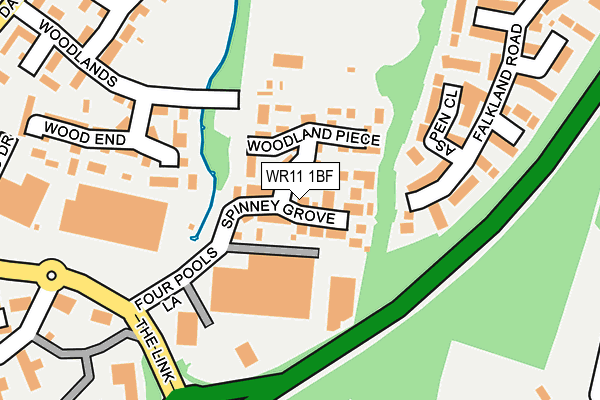 WR11 1BF map - OS OpenMap – Local (Ordnance Survey)