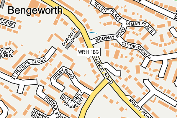 WR11 1BG map - OS OpenMap – Local (Ordnance Survey)
