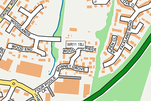 WR11 1BJ map - OS OpenMap – Local (Ordnance Survey)