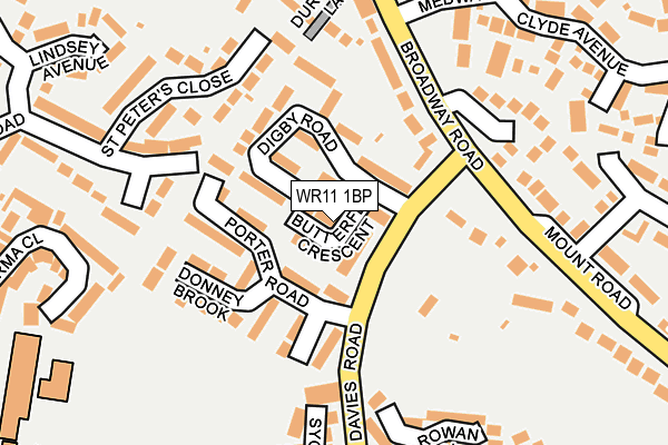 WR11 1BP map - OS OpenMap – Local (Ordnance Survey)