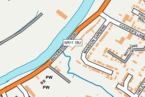 WR11 1BU map - OS OpenMap – Local (Ordnance Survey)