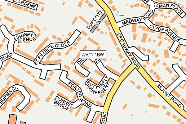 WR11 1BW map - OS OpenMap – Local (Ordnance Survey)