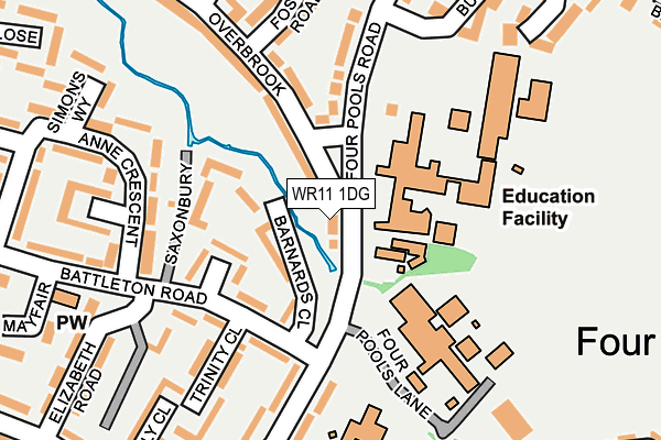 WR11 1DG map - OS OpenMap – Local (Ordnance Survey)