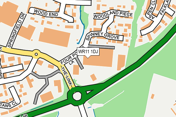 WR11 1DJ map - OS OpenMap – Local (Ordnance Survey)