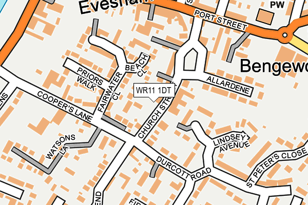 WR11 1DT map - OS OpenMap – Local (Ordnance Survey)