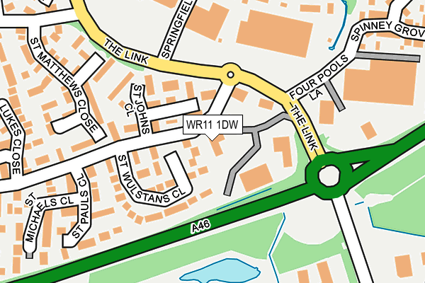 WR11 1DW map - OS OpenMap – Local (Ordnance Survey)