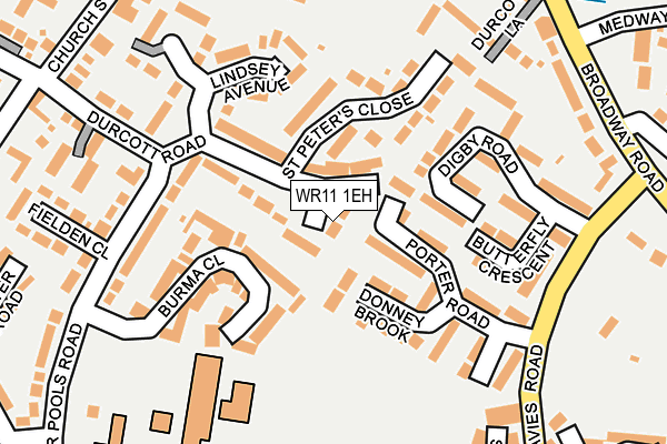 WR11 1EH map - OS OpenMap – Local (Ordnance Survey)