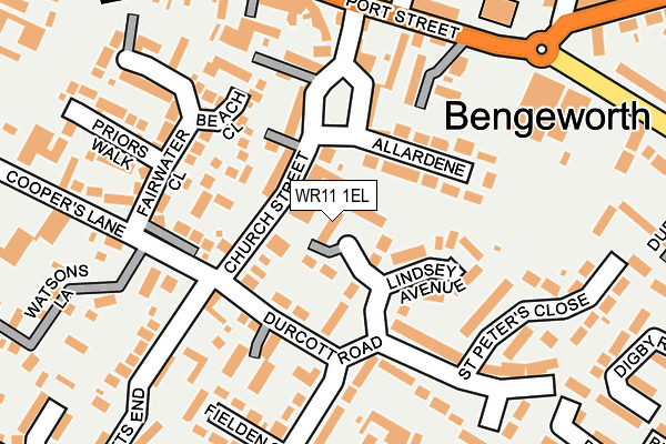WR11 1EL map - OS OpenMap – Local (Ordnance Survey)