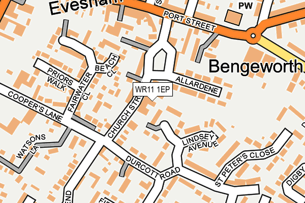 WR11 1EP map - OS OpenMap – Local (Ordnance Survey)