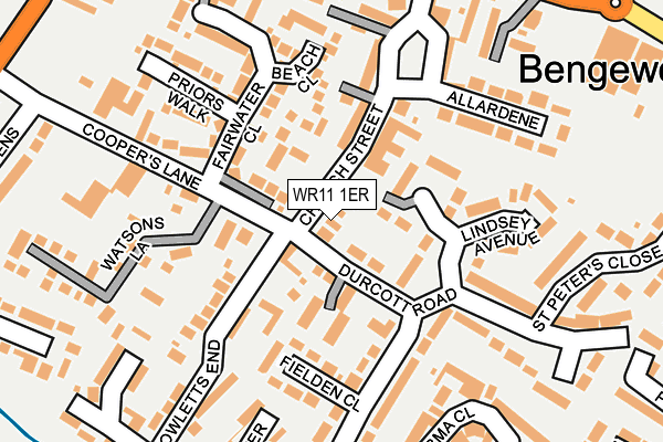 WR11 1ER map - OS OpenMap – Local (Ordnance Survey)