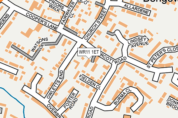 WR11 1ET map - OS OpenMap – Local (Ordnance Survey)