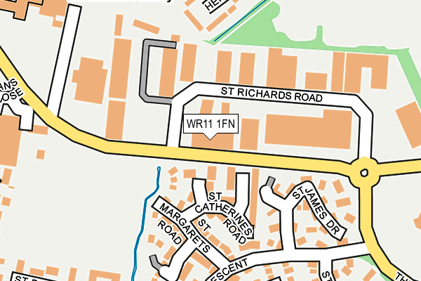 WR11 1FN map - OS OpenMap – Local (Ordnance Survey)